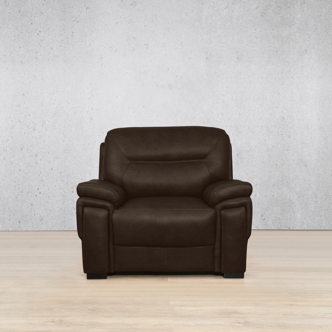 San Lorenze 1 Seater Leather Sofa - Czar Chocolate - Leather Couches