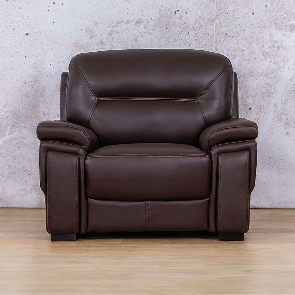 San Lorenze 1 Seater Leather Sofa - Czar Ox Blood - Leather Couches