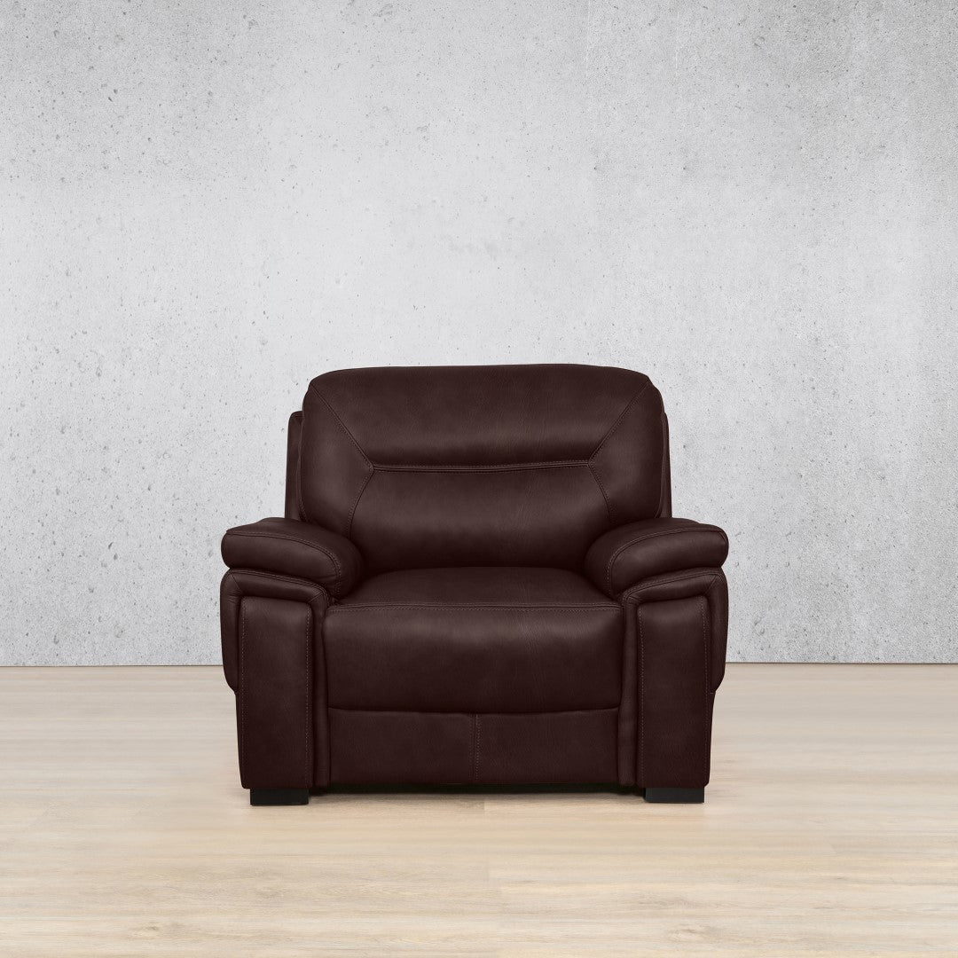 San Lorenze 1 Seater Leather Sofa - Royal Coffee - Leather Couches