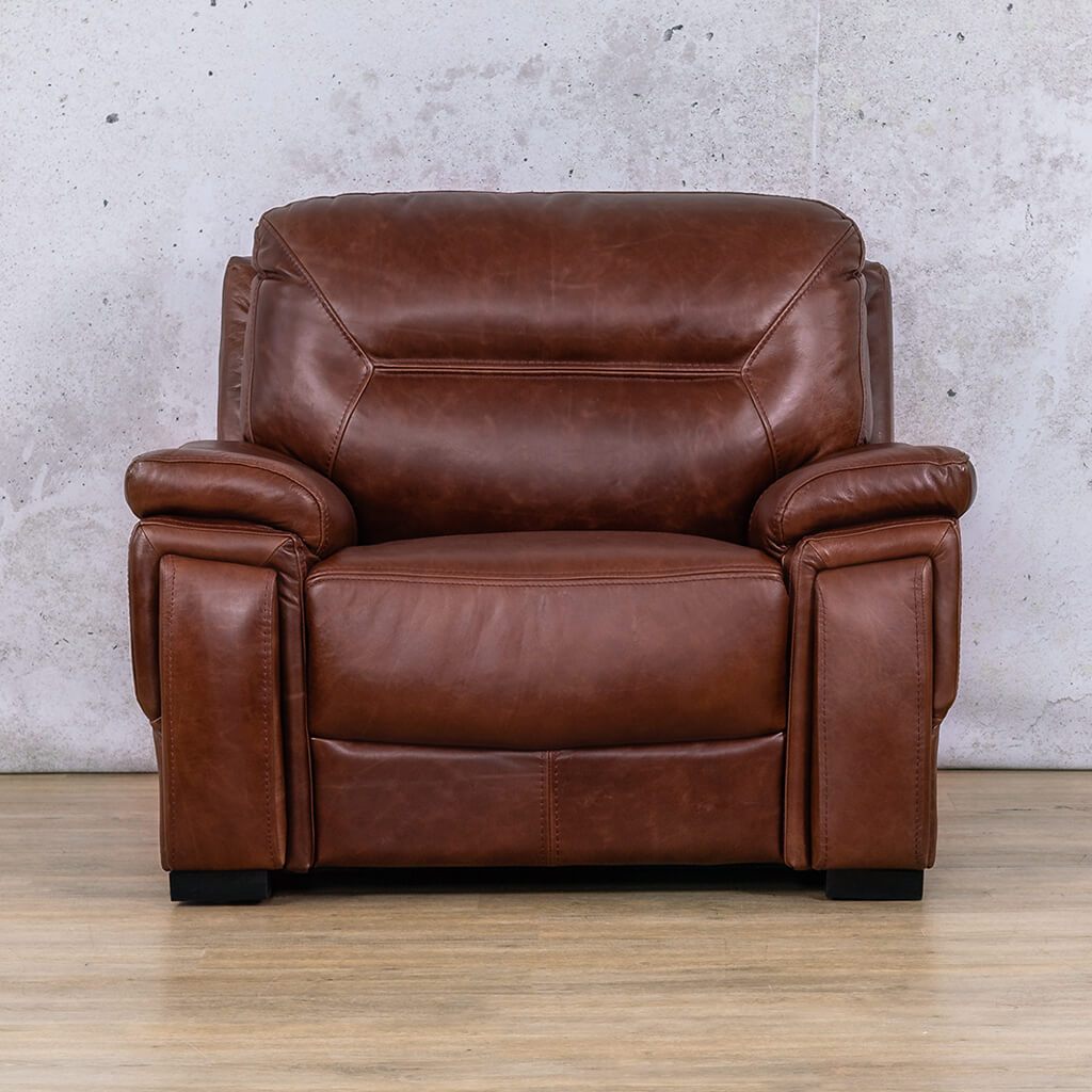 San Lorenze 1 Seater Leather Sofa - Royal Cognac - Leather Couches