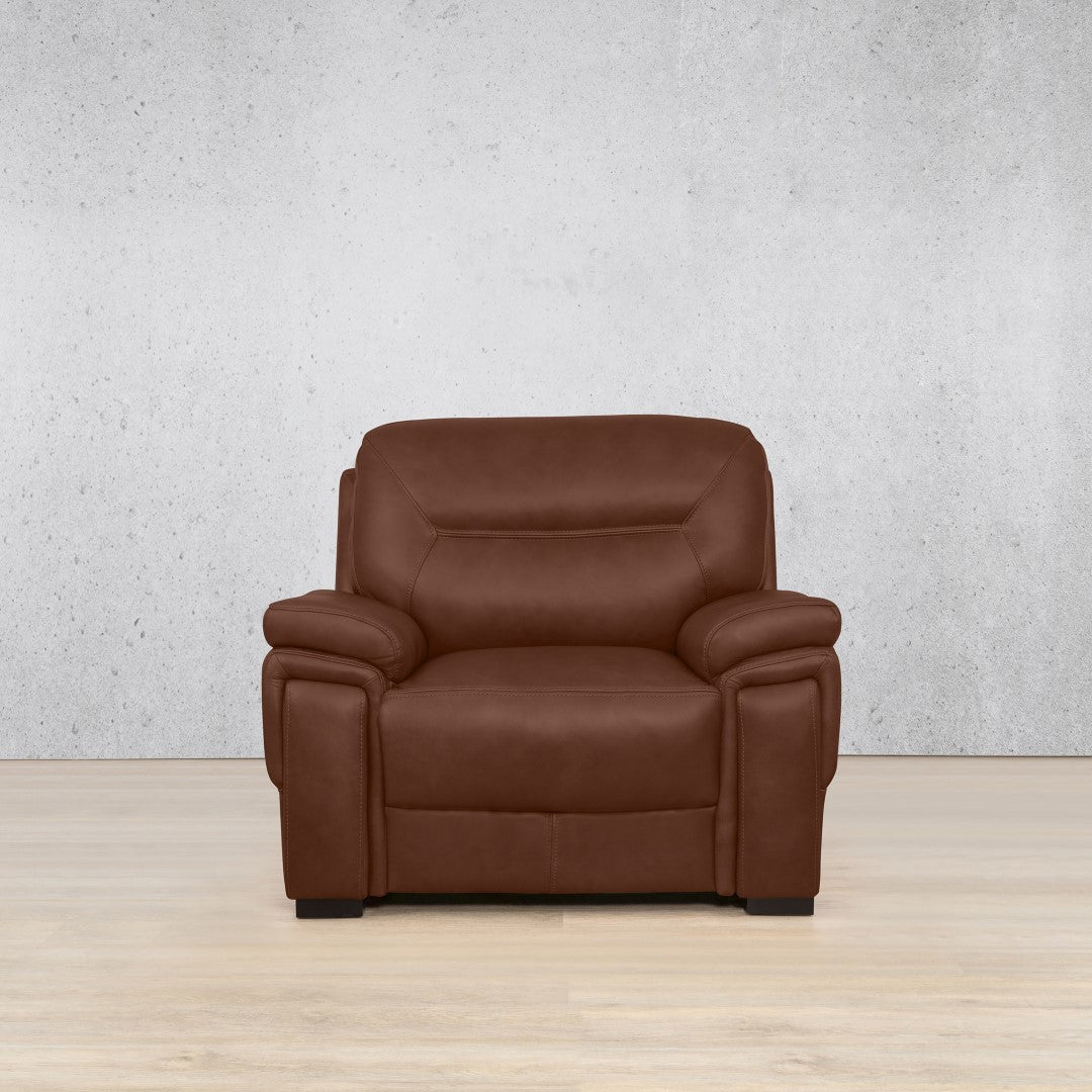 San Lorenze 1 Seater Leather Sofa - Royal Saddle - Leather Couches