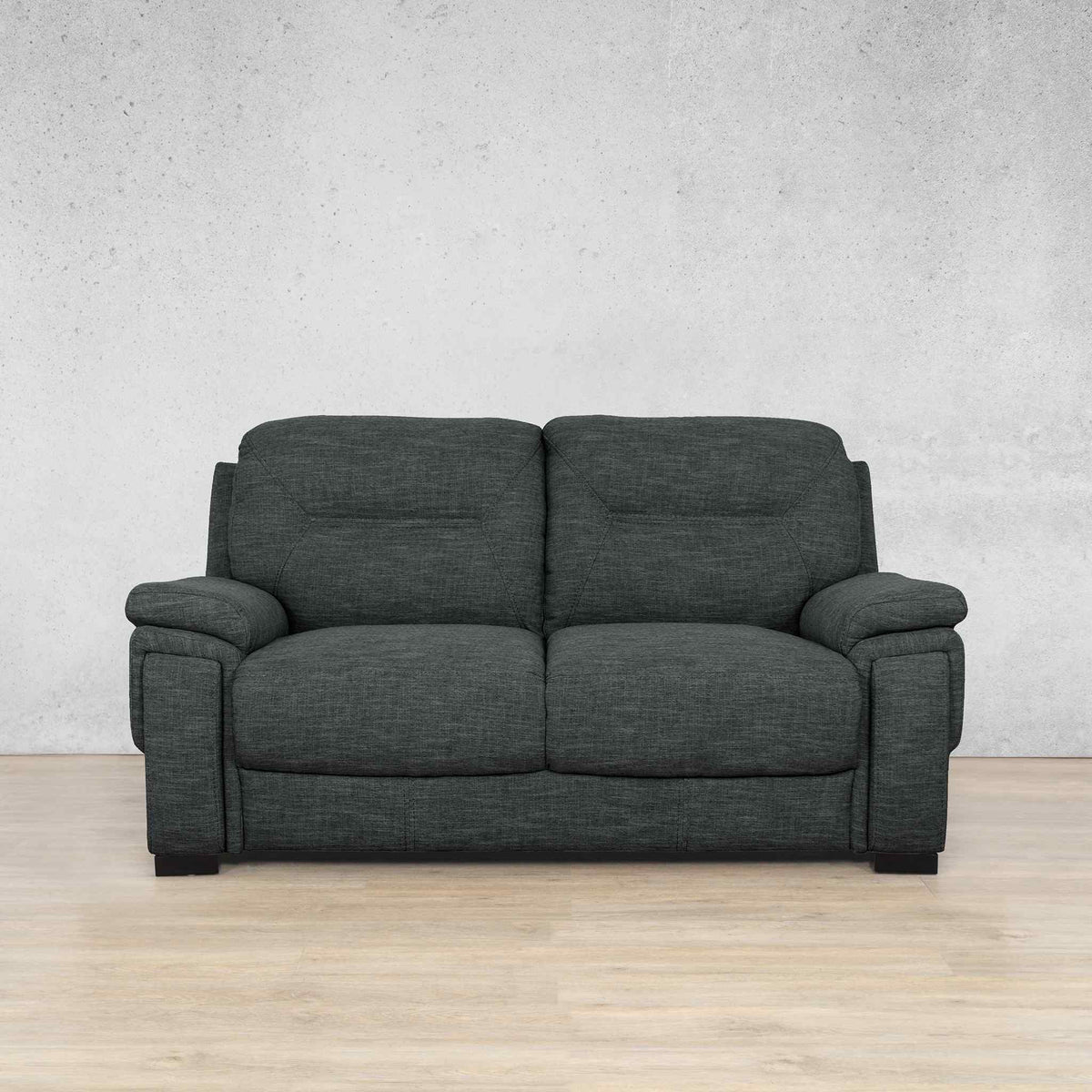 San Lorenze 2 Seater Fabric Sofa - Kenya Charcoal | Fabric Couches