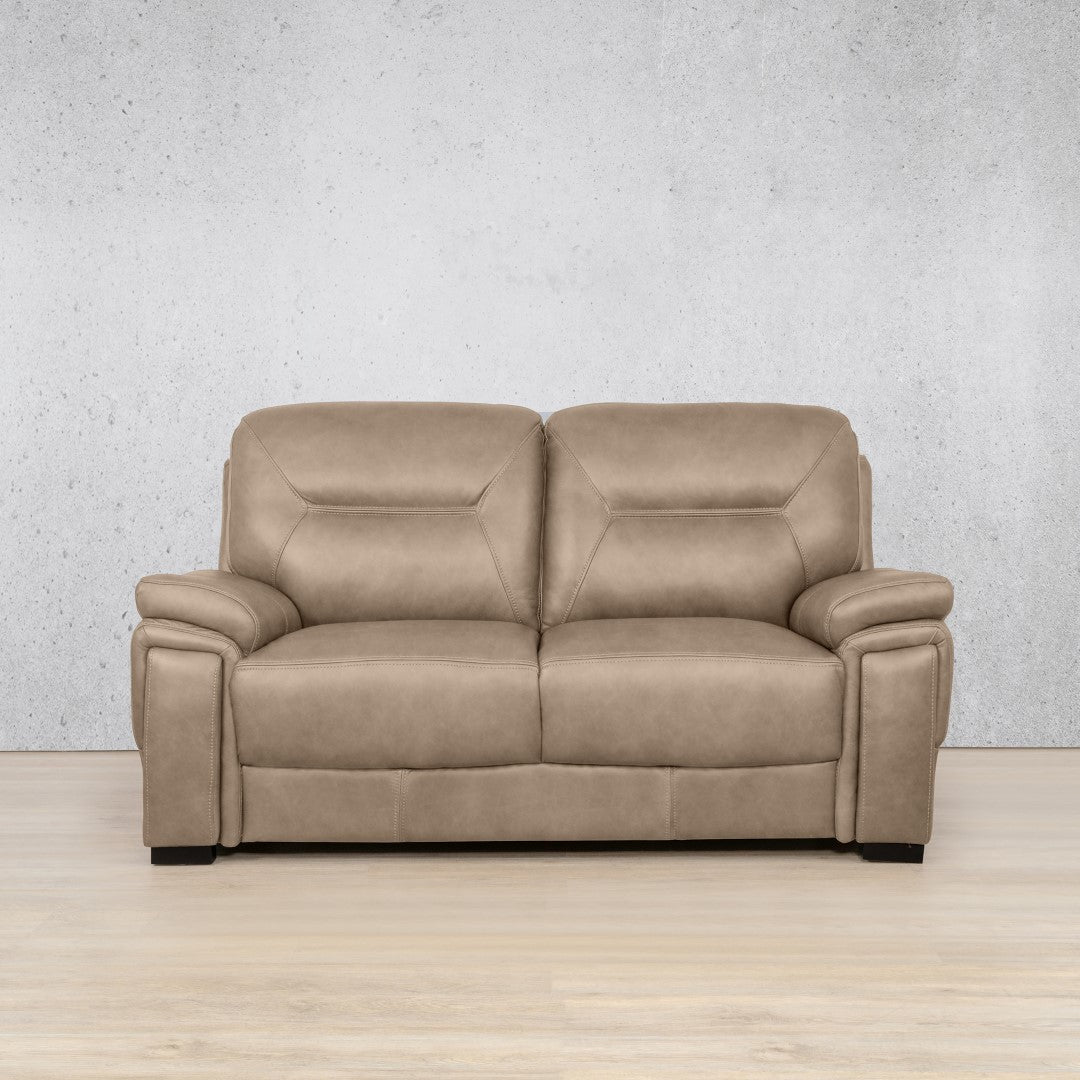 San Lorenze 2 Seater Leather Sofa Almond | Leather Couches, luxury couches, genuine leather couches