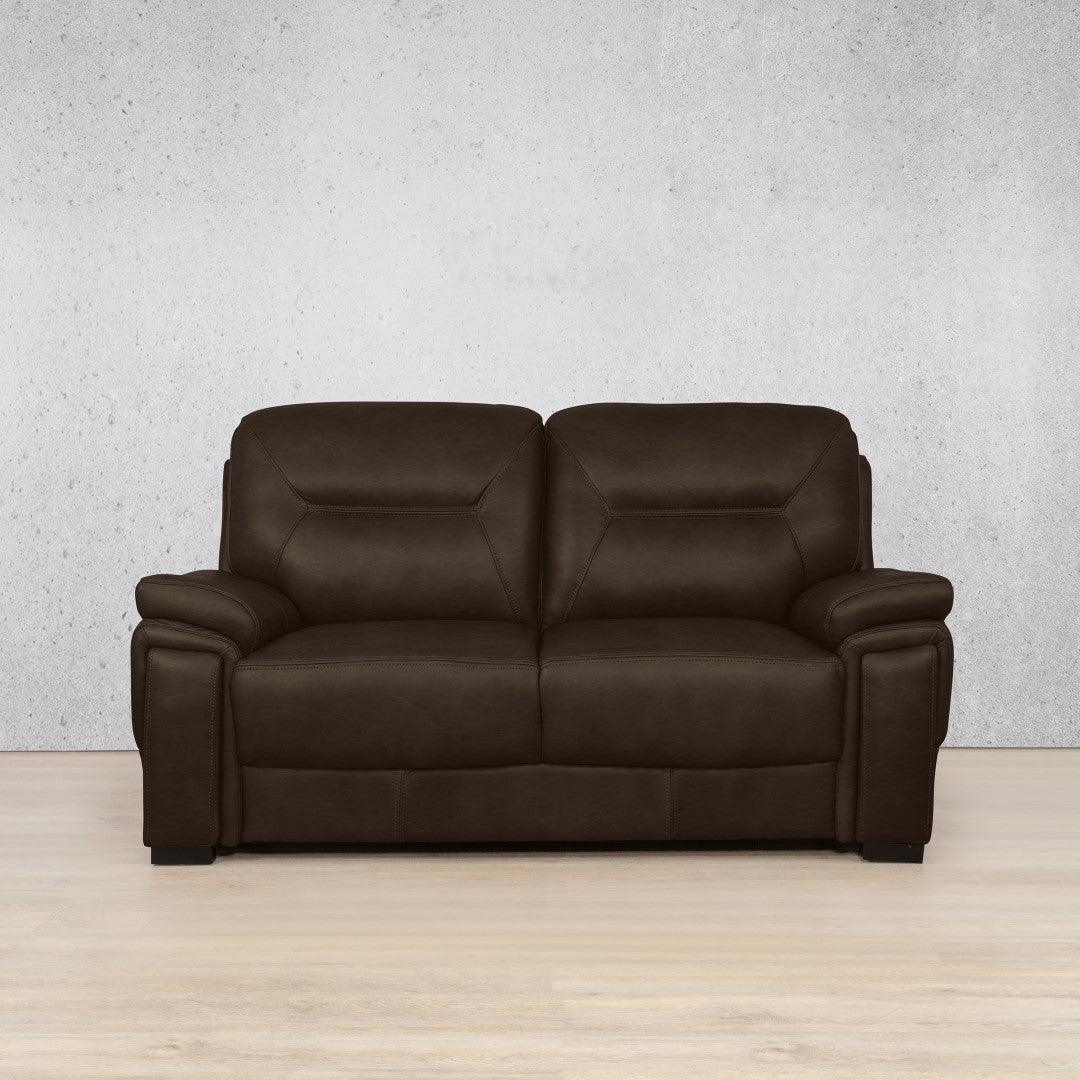 San Lorenze 2 Seater Leather Sofa - Czar Chocolate | Leather Couches, two seater couch, bedroom couches