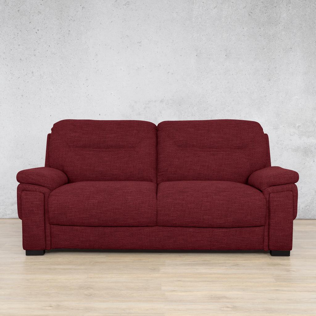 San Lorenze Fabric 3 seater Couch - Deep Cherry | Fabric Couches