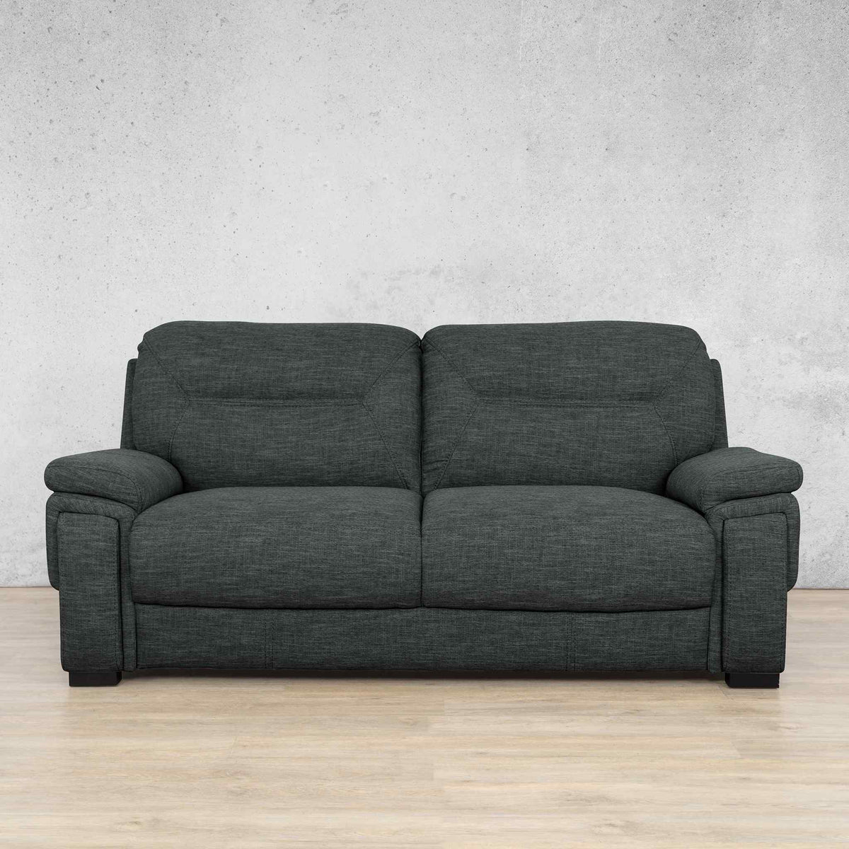 San Lorenze Fabric 3 seater Couch - Kenya Charcoal| Fabric Couches