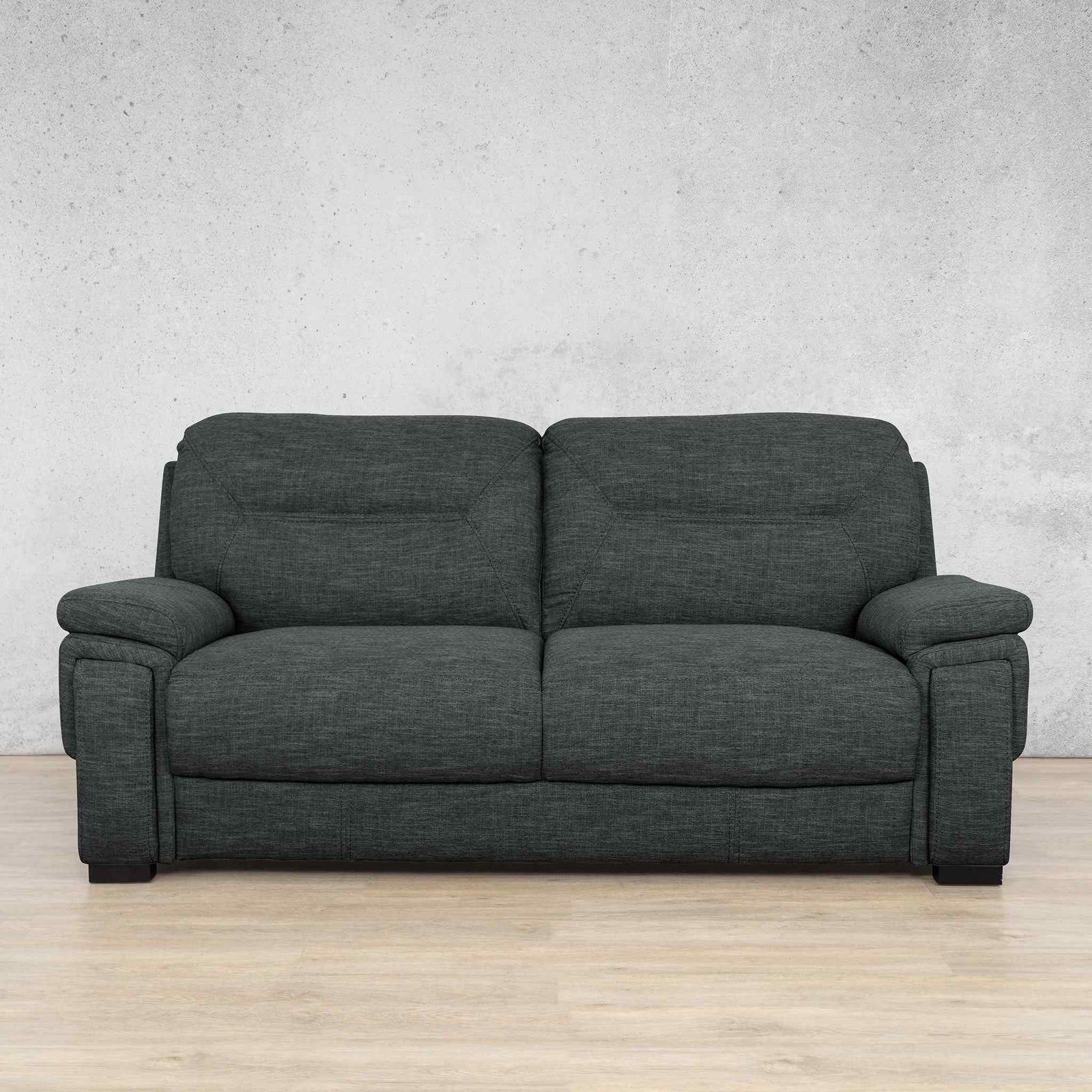 San Lorenze Fabric 3 seater Couch - Kenya Charcoal| Fabric Couches