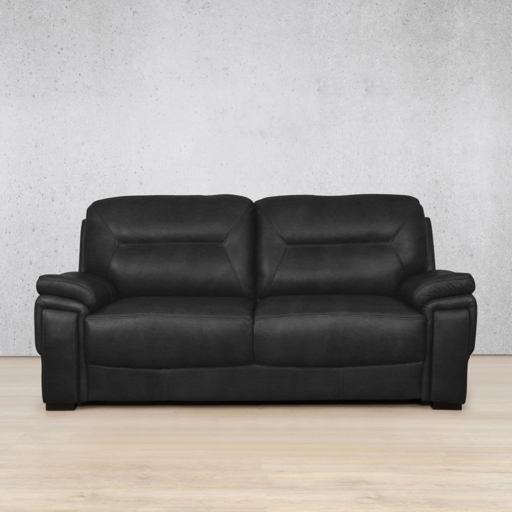 San Lorenze 3 seater Leather Sofa - Czar Black | Leather Couches, genuine leather couches, sofas and couches