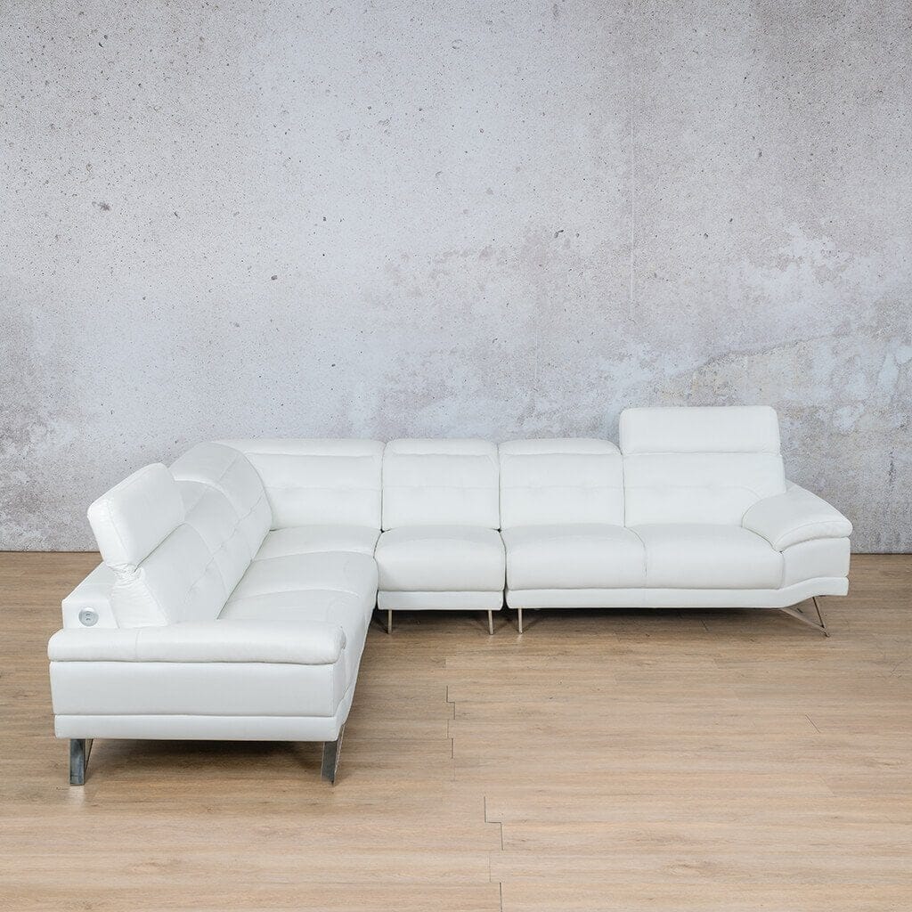 San Pablo Leather Sectional - Leather Sectional White