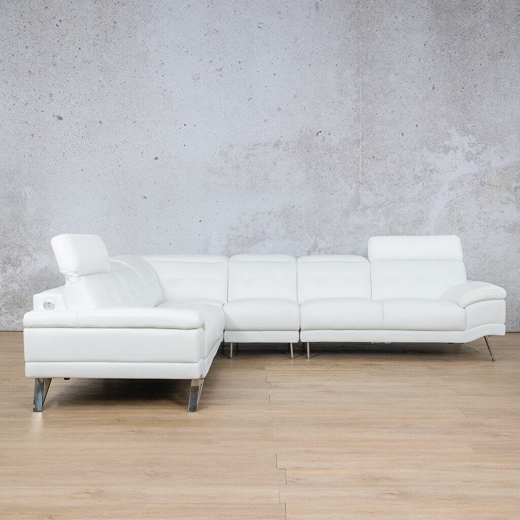 San Pablo Leather Sectional - Leather Sectional White
