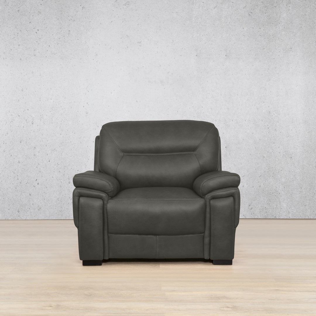 San Lorenze 1 Seater Leather Sofa - Czar Anthracite - Leather Couches