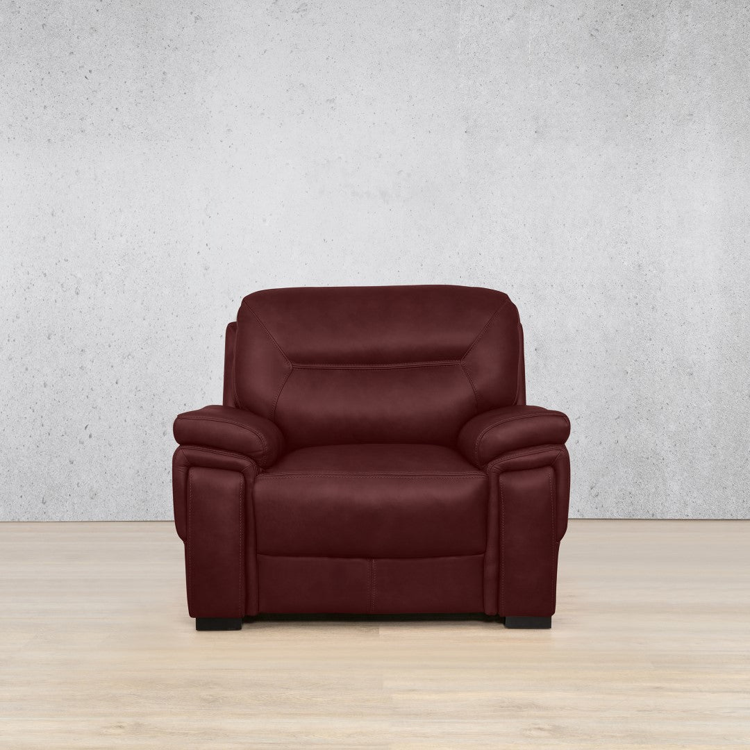 San Lorenze 1 Seater Leather Sofa - Royal Ruby - Leather Couches