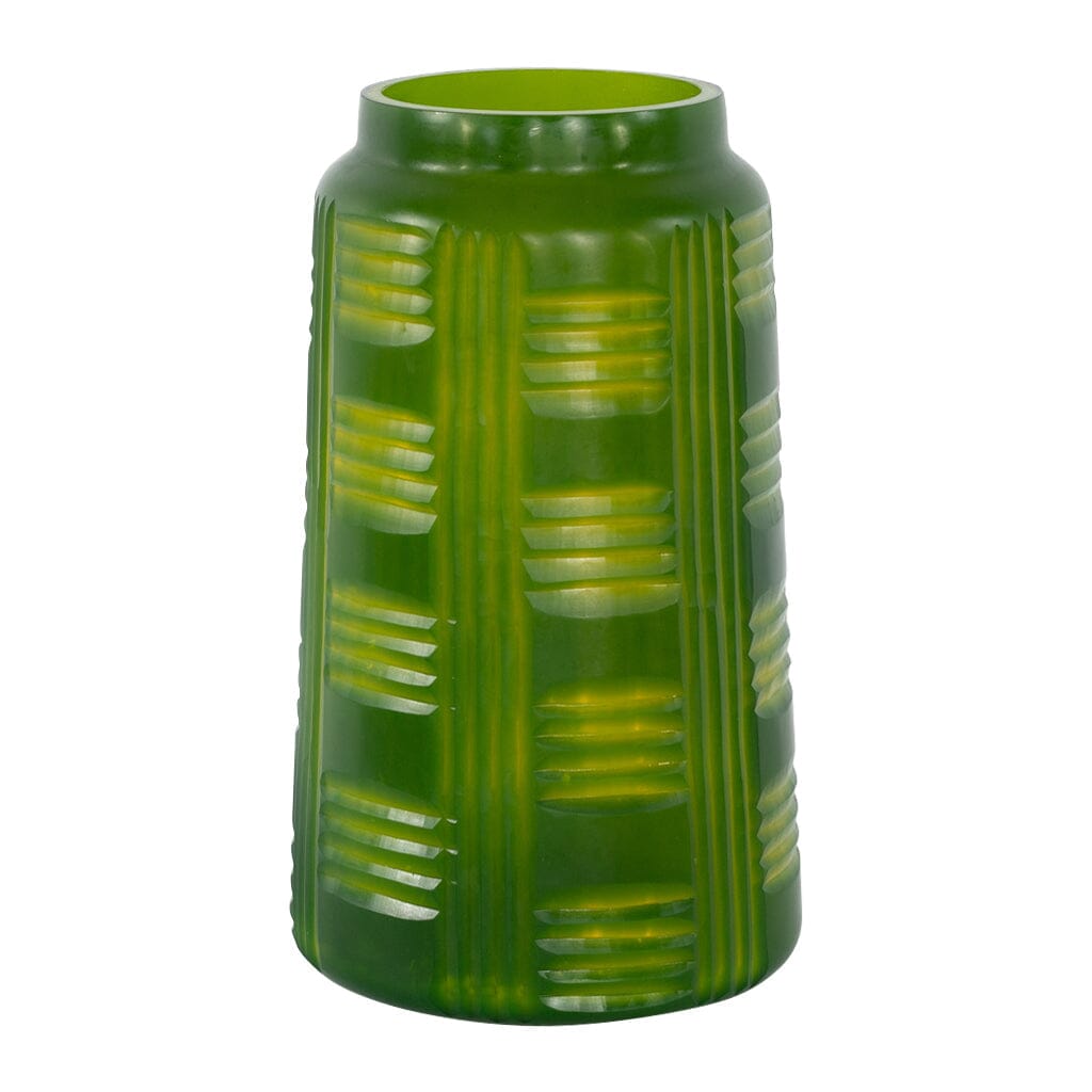 Santos Vase Medium - Green Vase Leather Gallery