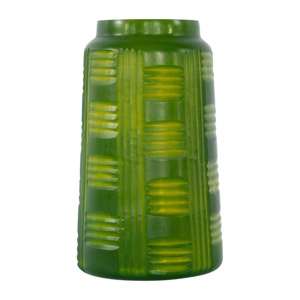 Santos Vase Medium - Green Vase Leather Gallery Green