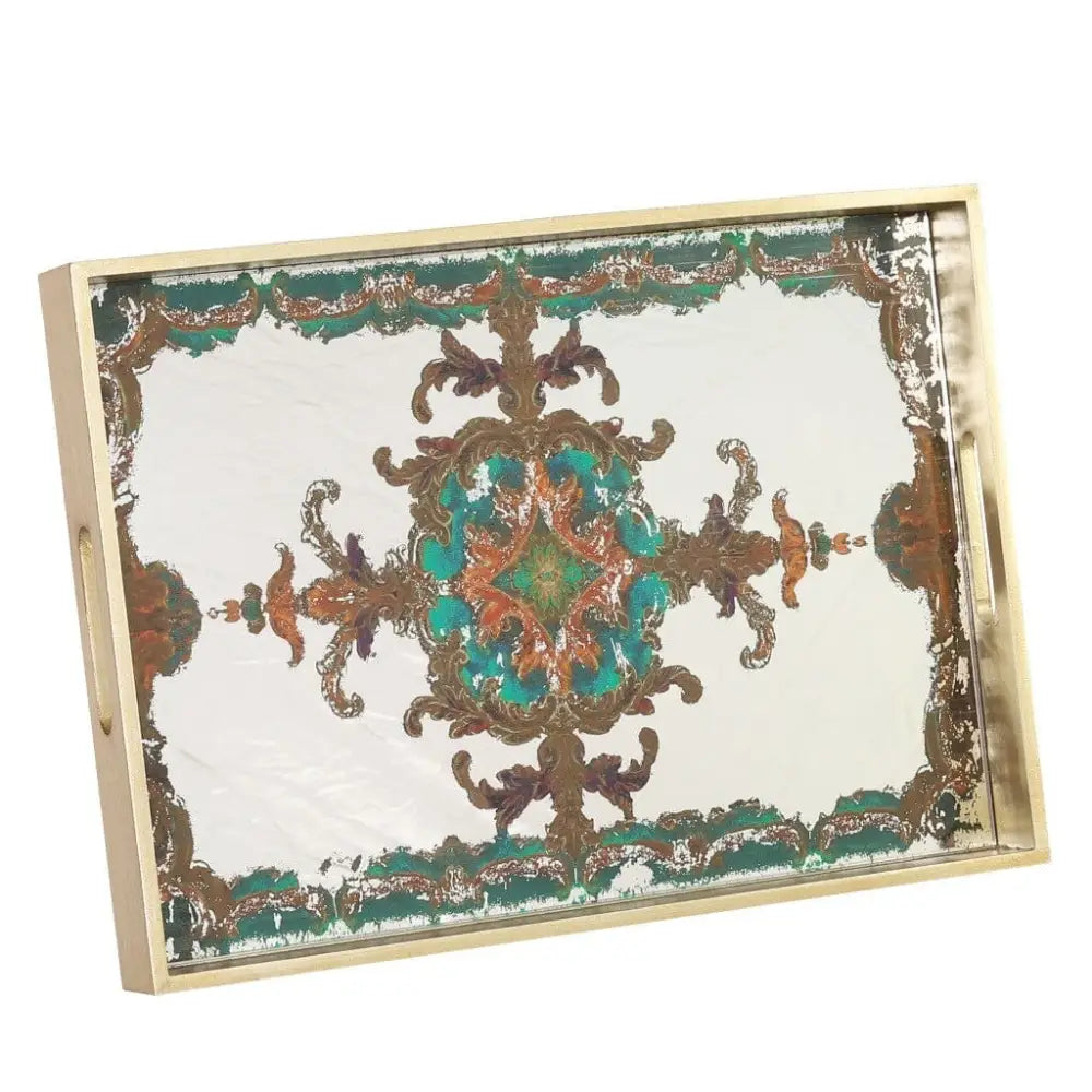 Scroll Tray - Rust - Trays