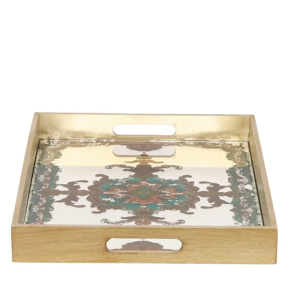 Scroll Tray - Rust - Trays