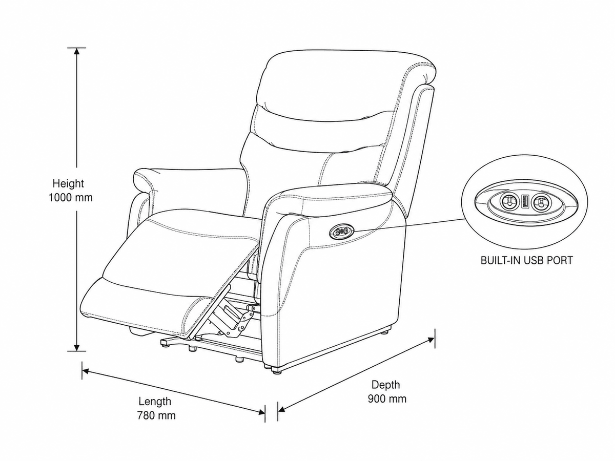 Seattle Leather Recliner Chair