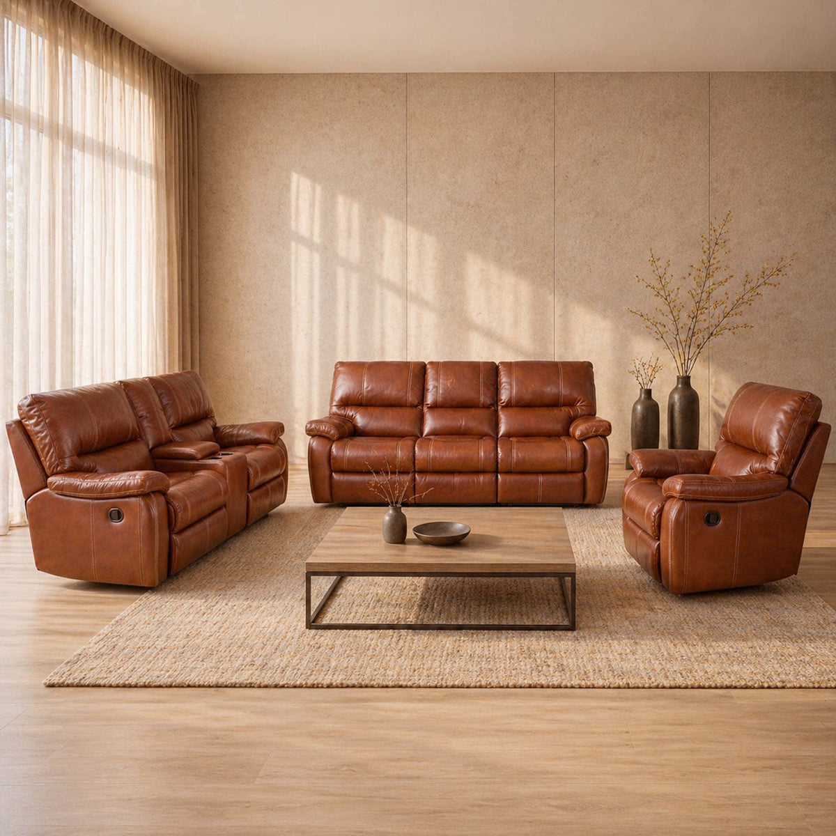 Senora 3+2+1 Leather Recliner Home Theatre Suite Leather Recliner Leather Gallery odingo bark