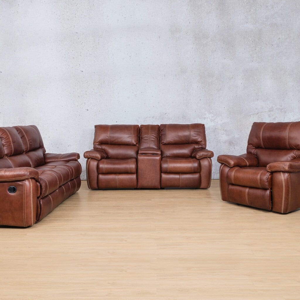 Senora 3+2+1 Leather Recliner Home Theatre Suite Leather Recliner Leather Gallery -odingo-bark