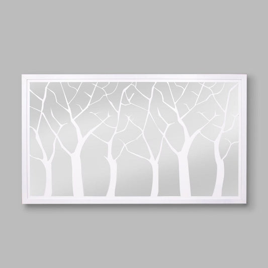 Serengeti Tree Lazer Mirror - 1200 x 1800mm Mirror Leather Gallery White 1200 x 1800 mm