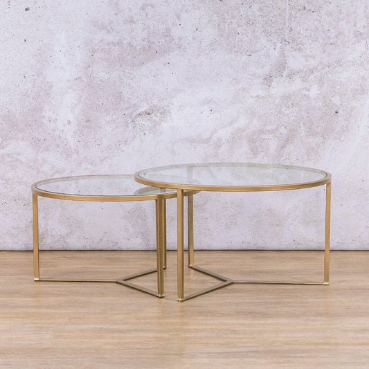 Sienna Gold Coffee Table - Set Of 2 Coffee Table Leather Gallery