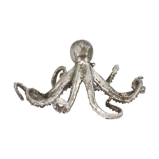 Silver Octopus Ornament Ornament Leather Gallery Silver 24 x 22 x 11.5cm