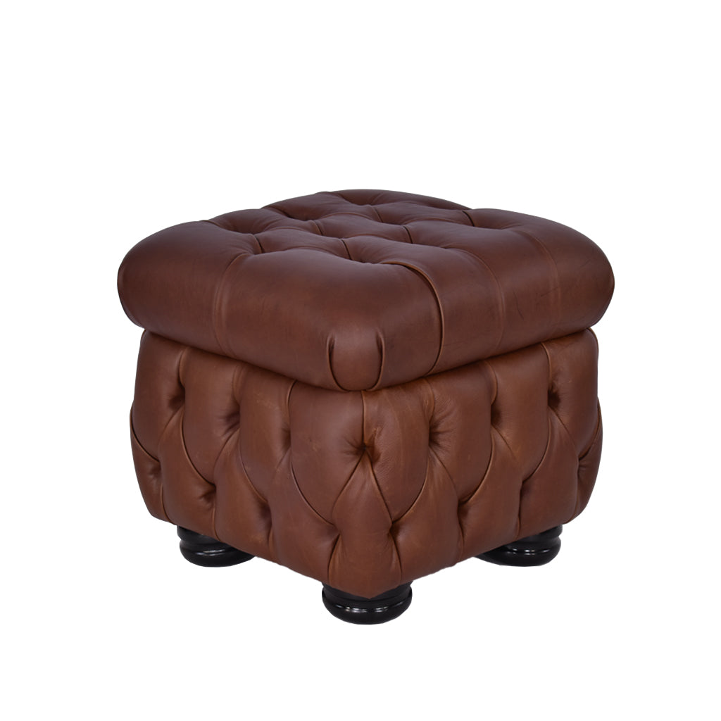 Simone Regal Treacle Square Ottoman Ottoman Leather Gallery 