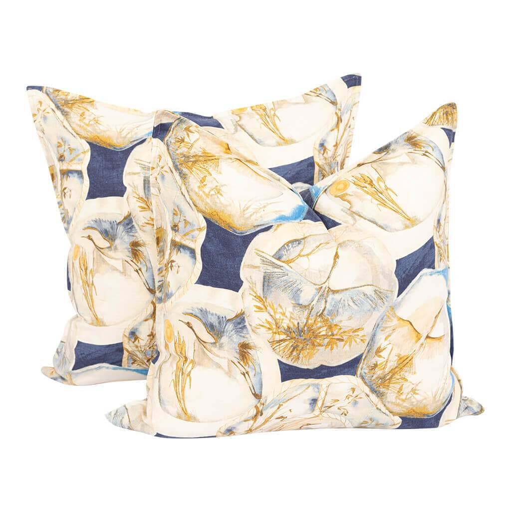 Sissinghurst Navy Cushion Cushion Leather Gallery 