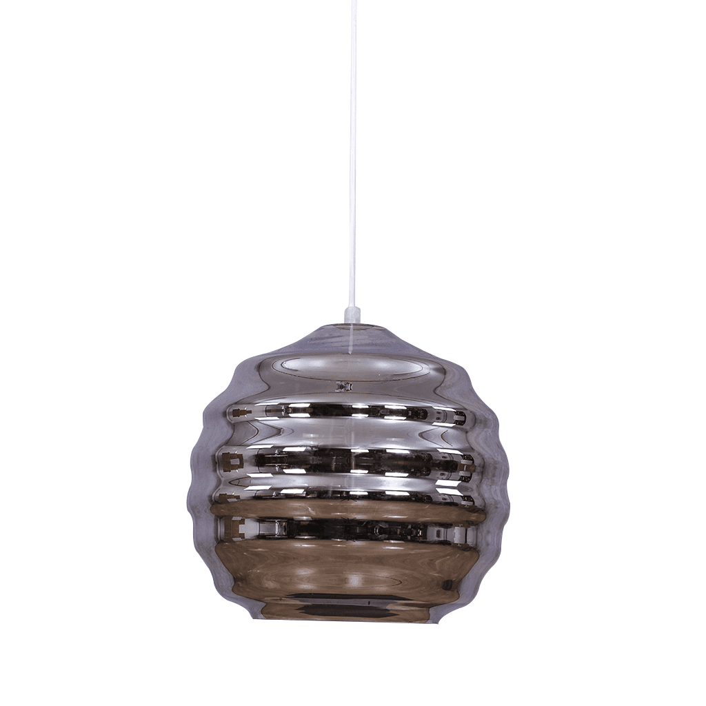 Smokey Mirror Beehive Pendant Light Hanging Lights Leather Gallery 