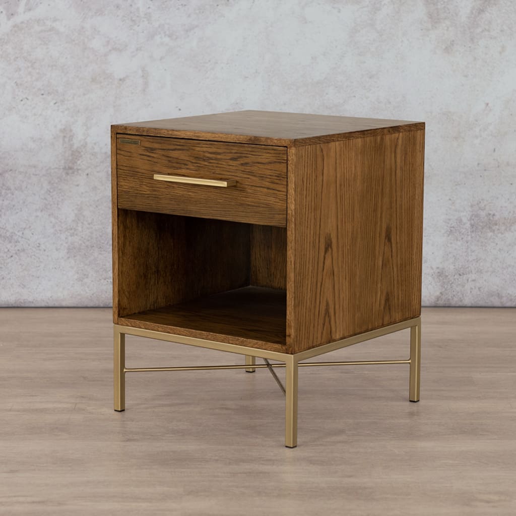 Sophia Gold Pedestal Bed Pedestal Leather Gallery 