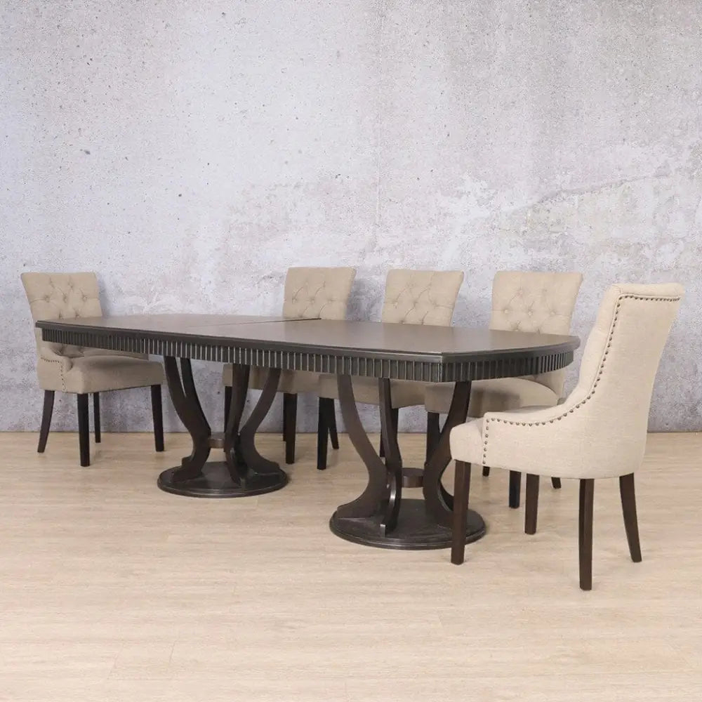 Sorrento & Duchess 8 Seater Dining Set - Chocolate Oak - Dining room set