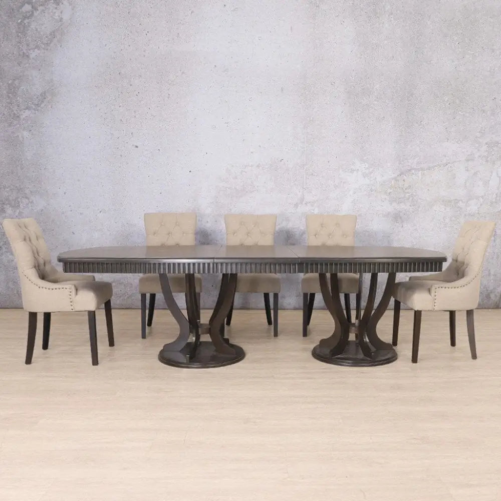 Sorrento & Duchess 8 Seater Dining Set - Chocolate Oak - Dining room set