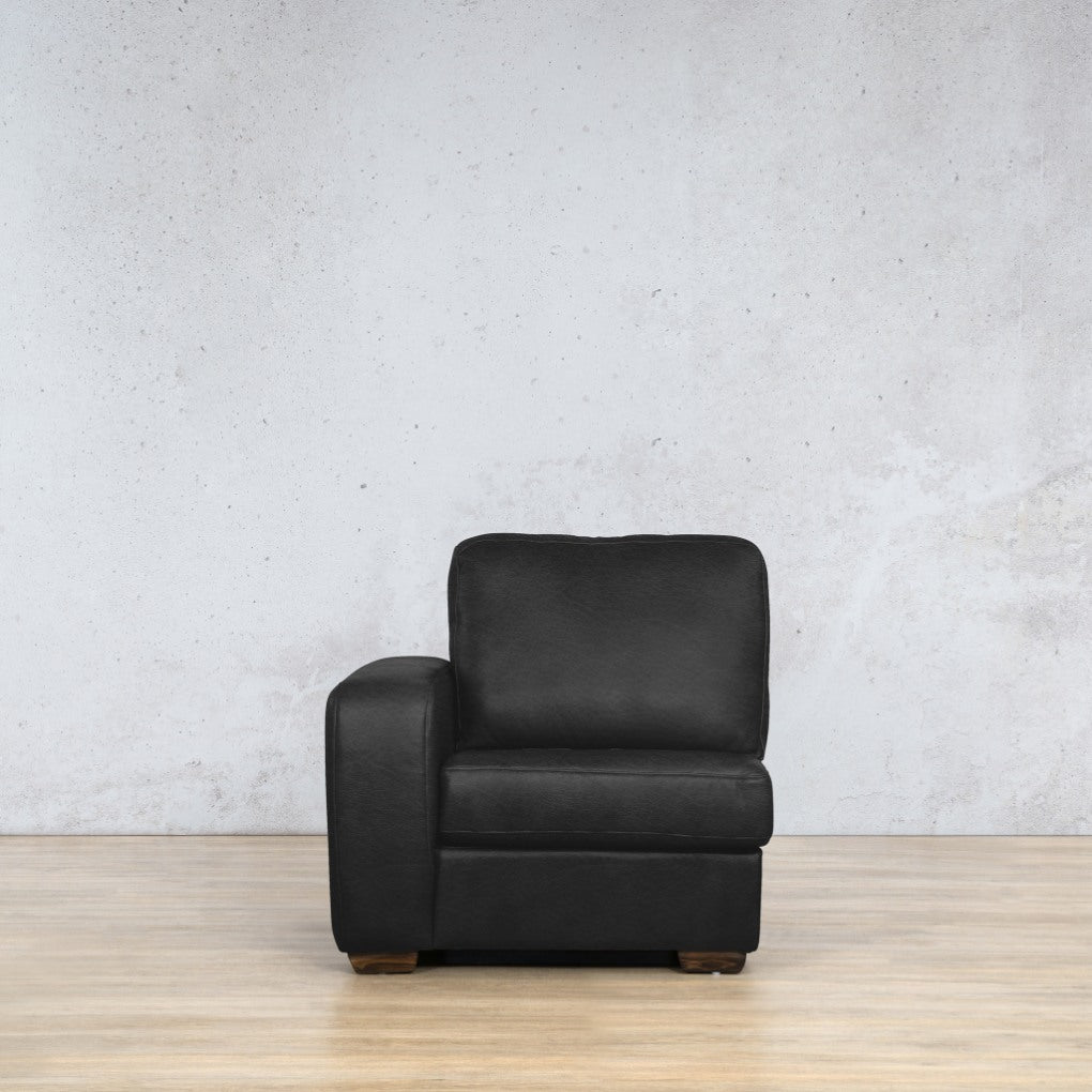 Stanford Leather 1 Seater Right Arm Leather Sofa Leather Gallery Czar Black