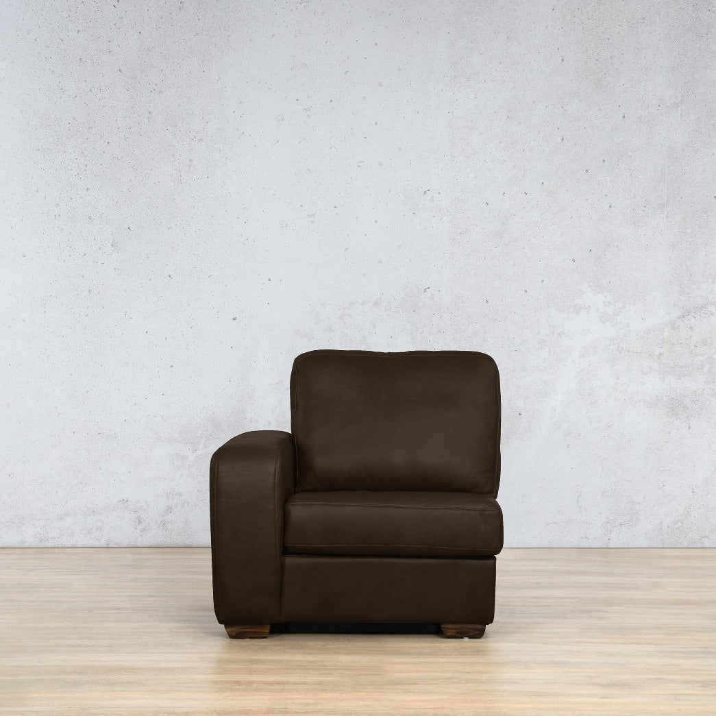 Stanford Leather 1 Seater Right Arm Leather Sofa Leather Gallery Czar Chocolate