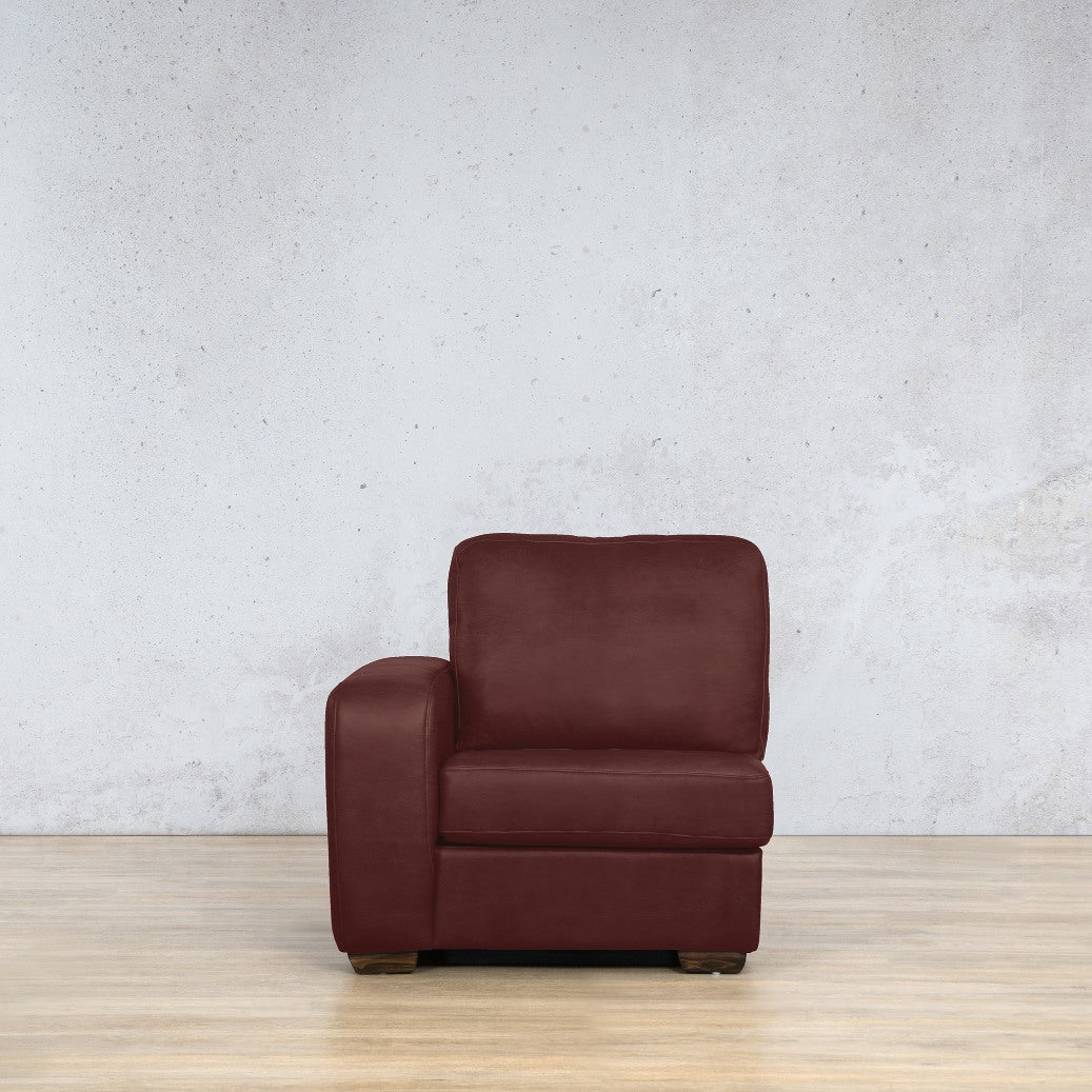 Stanford Leather 1 Seater Right Arm Leather Sofa Leather Gallery Czar Ruby