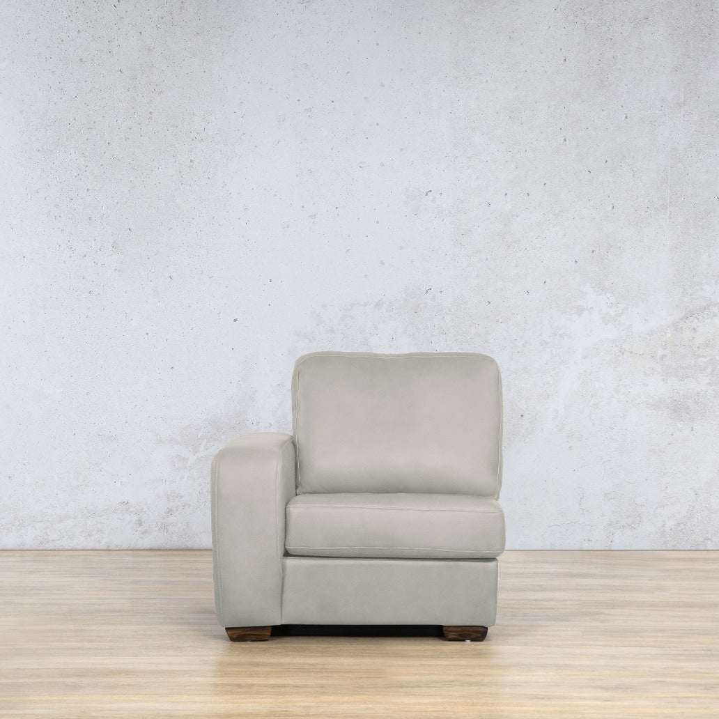 Stanford Leather 1 Seater Right Arm Leather Sofa Leather Gallery Manatee Beige 