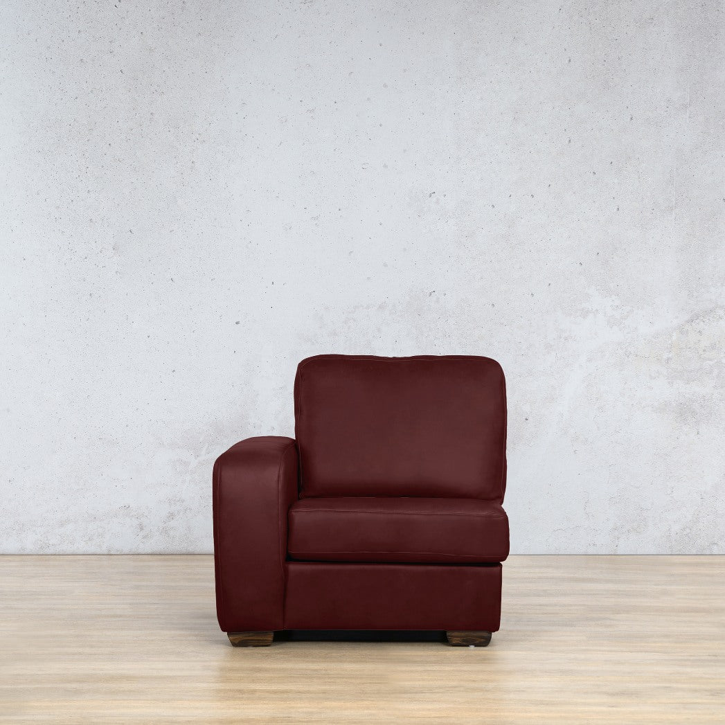 Stanford Leather 1 Seater Right Arm Leather Sofa Leather Gallery Royal Ruby