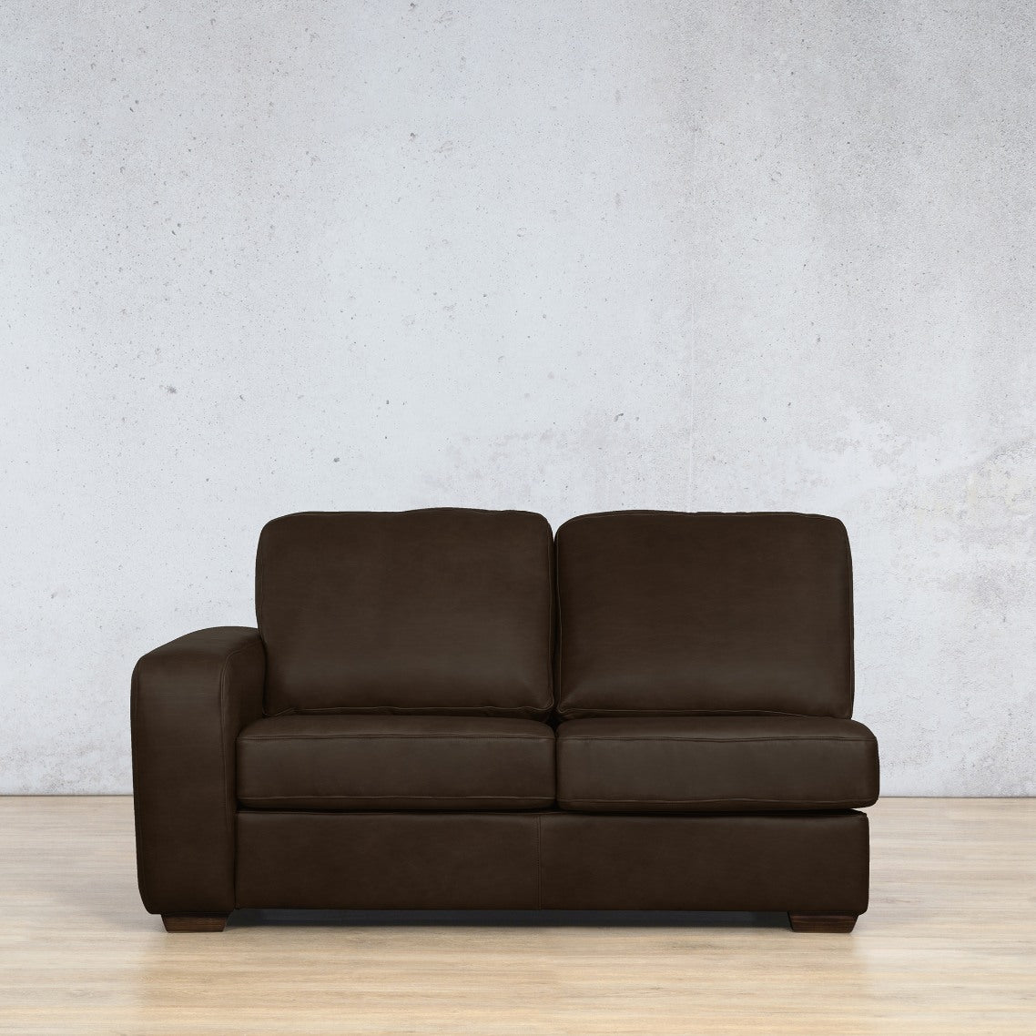 Stanford Leather 2 Seater LHF Leather Sofa Leather Gallery Czar Chocolate