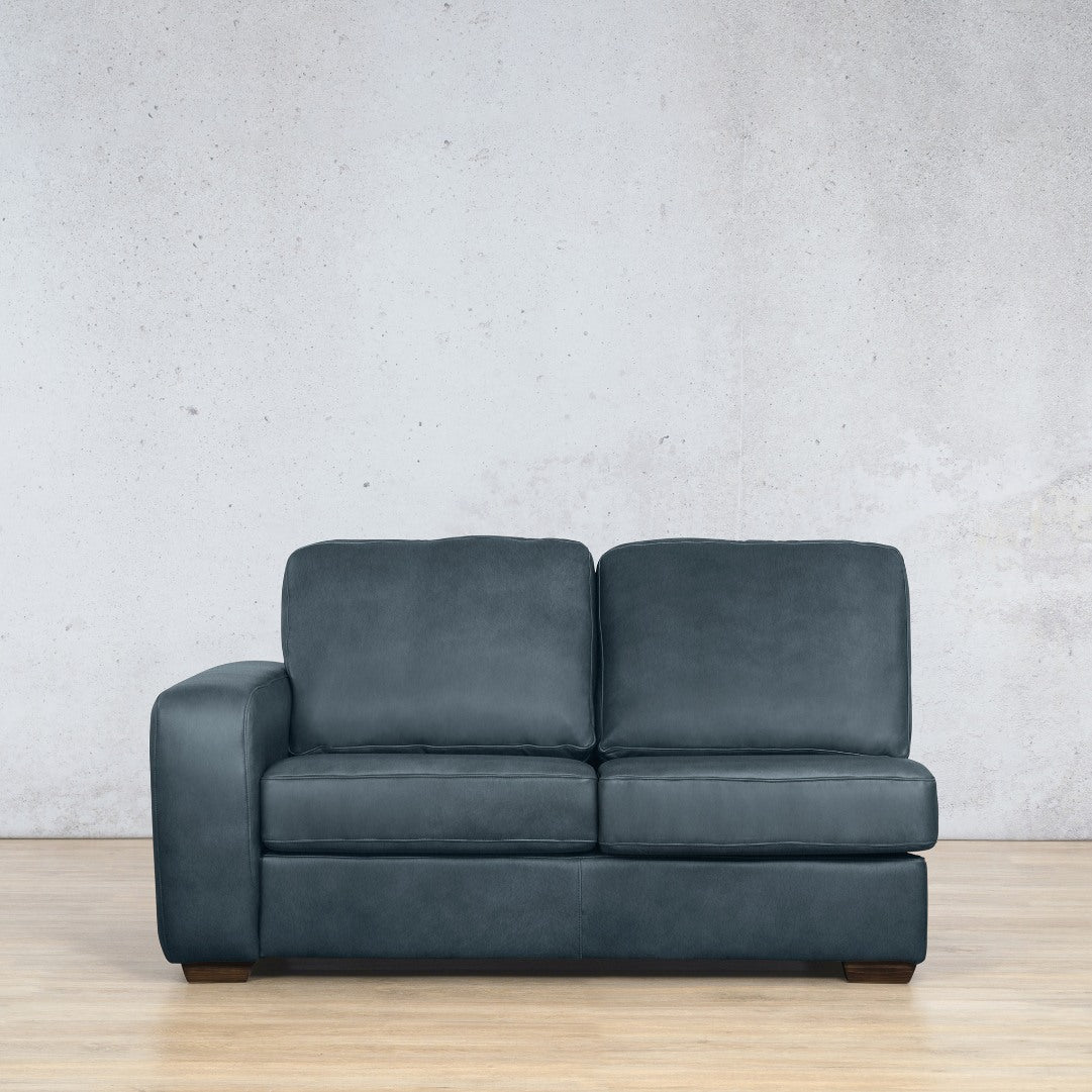 Stanford Leather 2 Seater LHF Leather Sofa Leather Gallery - Flux Blue 