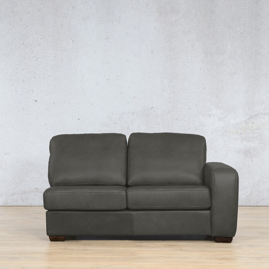 Stanford Leather 2 Seater RHF Leather Sofa Leather Gallery Czar Anthracite