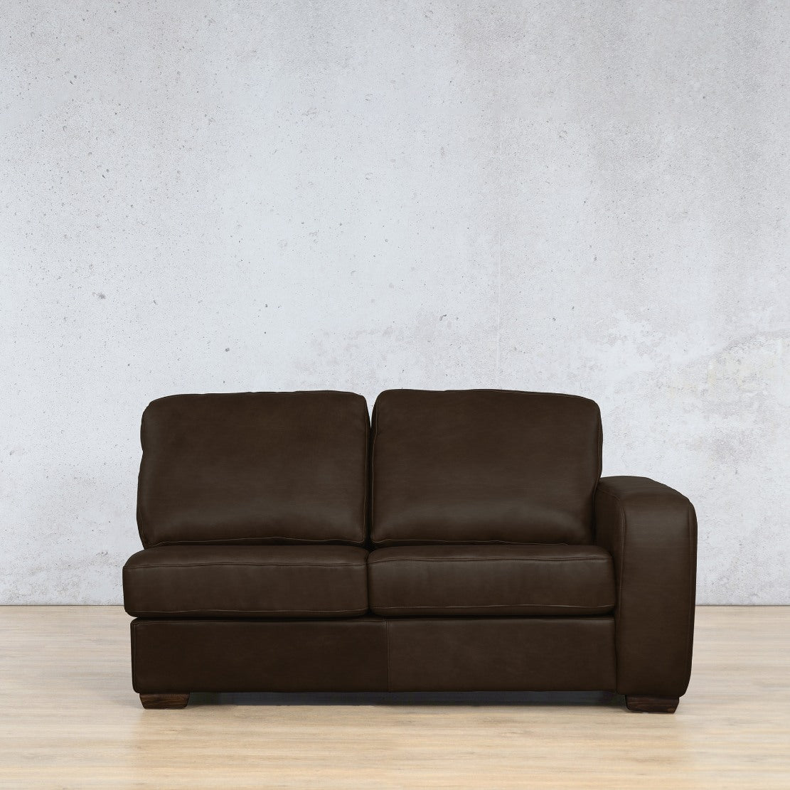 Stanford Leather 2 Seater RHF Leather Sofa Leather Gallery Czar Chocolate