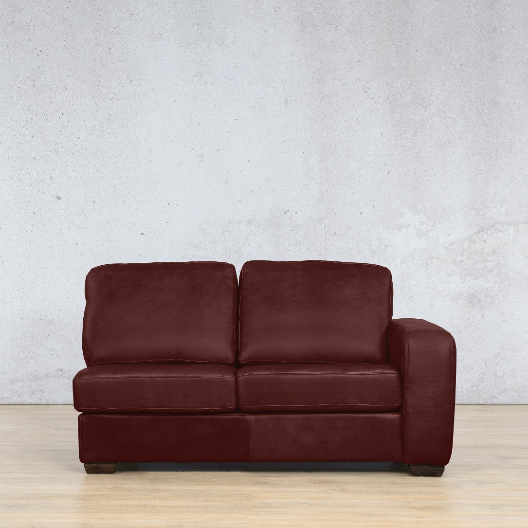 Stanford Leather 2 Seater RHF Leather Sofa Leather Gallery Czar Ruby