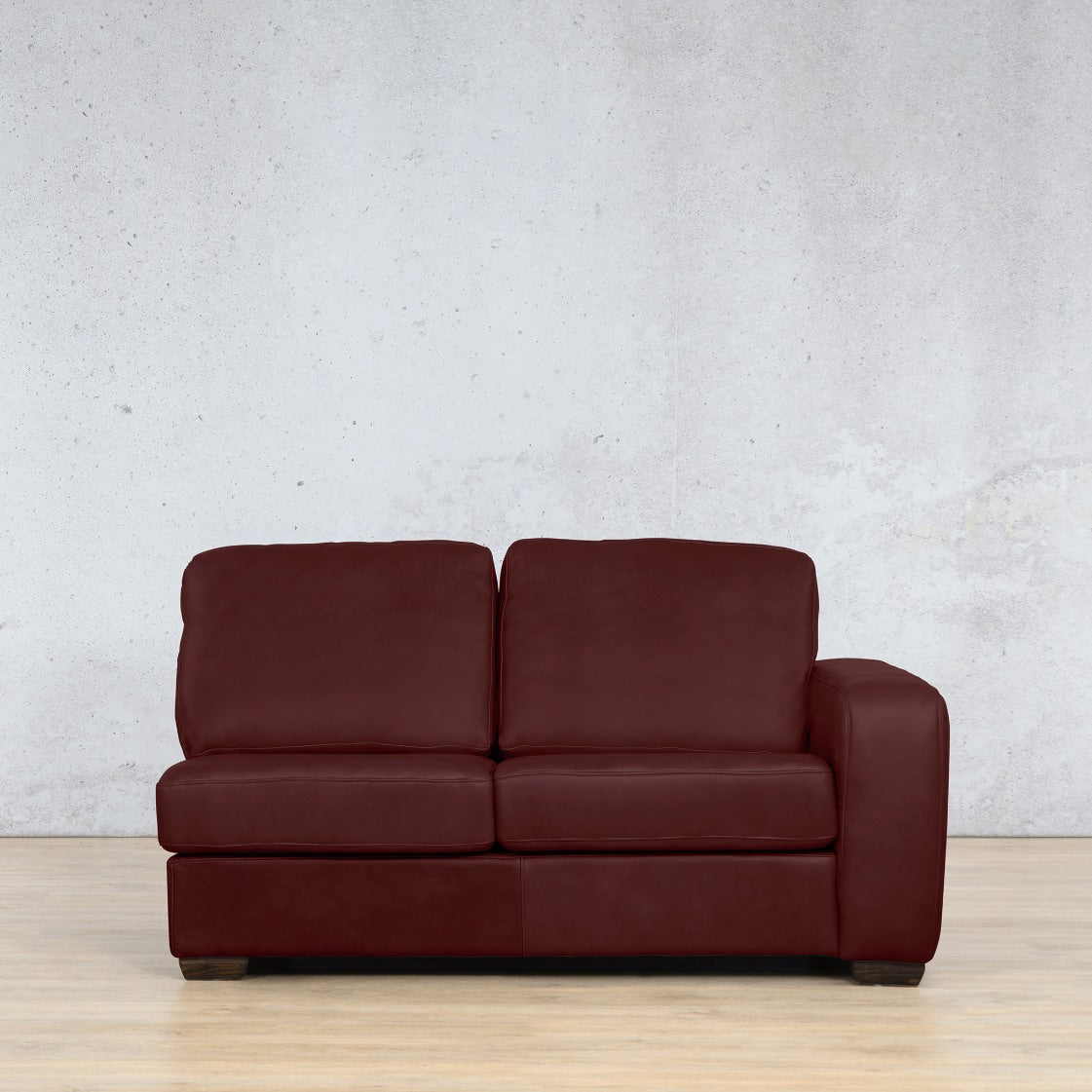 Stanford Leather 2 Seater RHF Leather Sofa Leather Gallery Royal Ruby