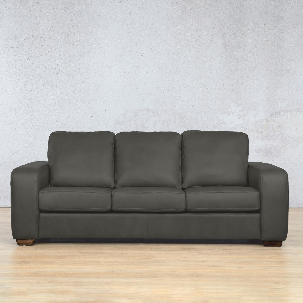 stanford 3 seater leather sofa czar anthracite 