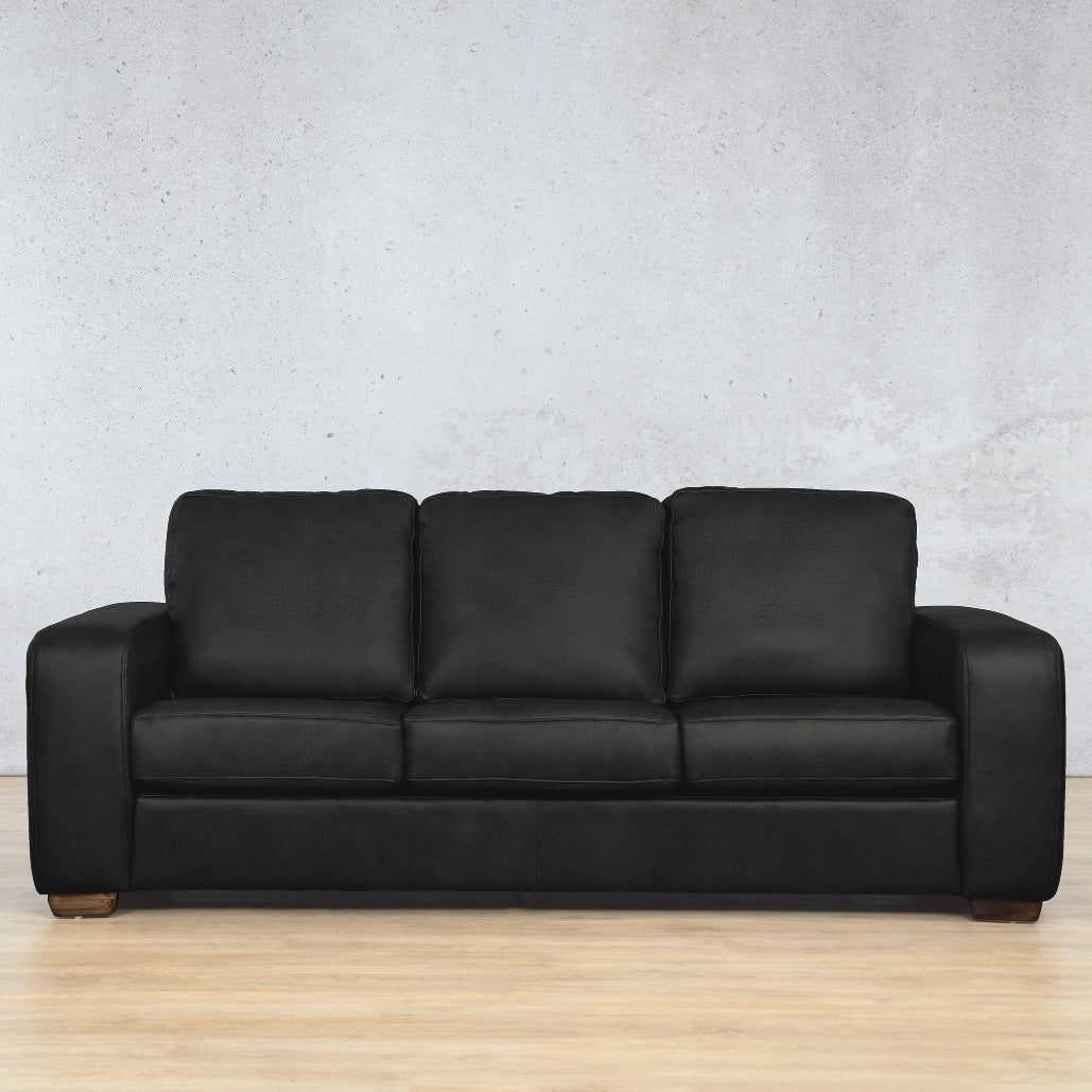 Stanford 3 Seater Leather Sofa Leather Sofa Leather Gallery Czar Black 