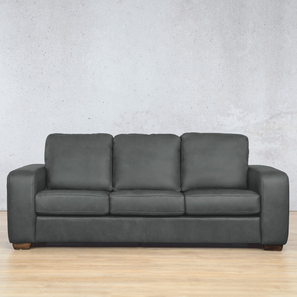 Stanford 3 Seater Leather Sofa Leather Sofa Leather Gallery Flux Grey