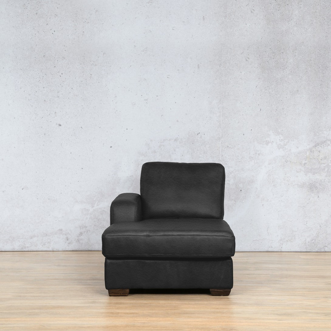 Stanford Leather Chaise LHF Leather Corner Sofa Leather Gallery Czar Black