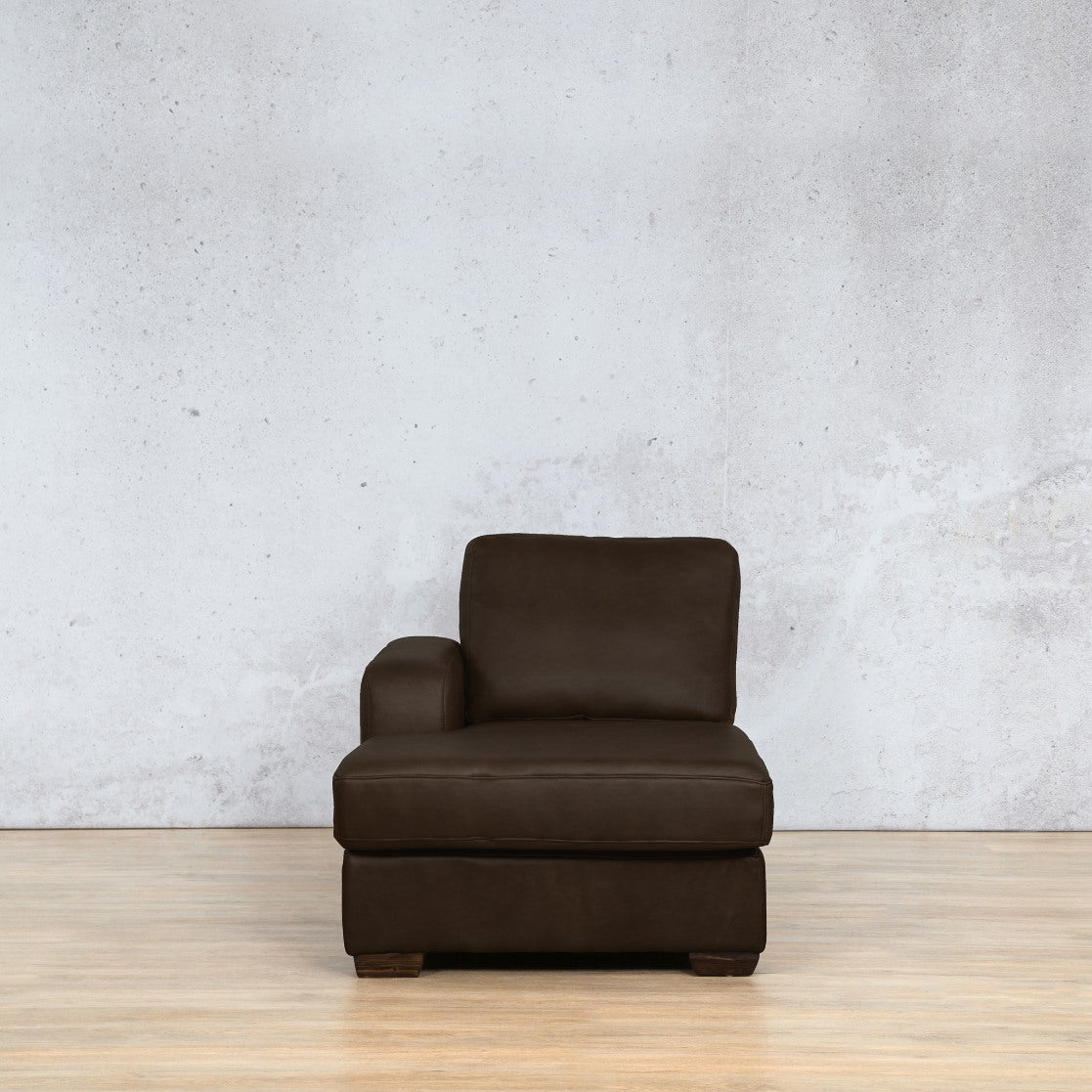 Stanford Leather Chaise LHF Leather Corner Sofa Leather Gallery Czar Chocolate