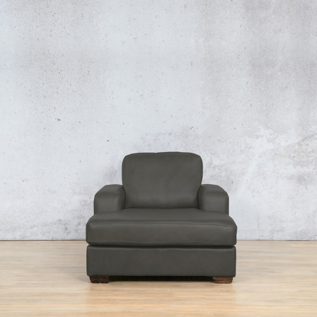 Stanford Leather Chaise - 2 Arms