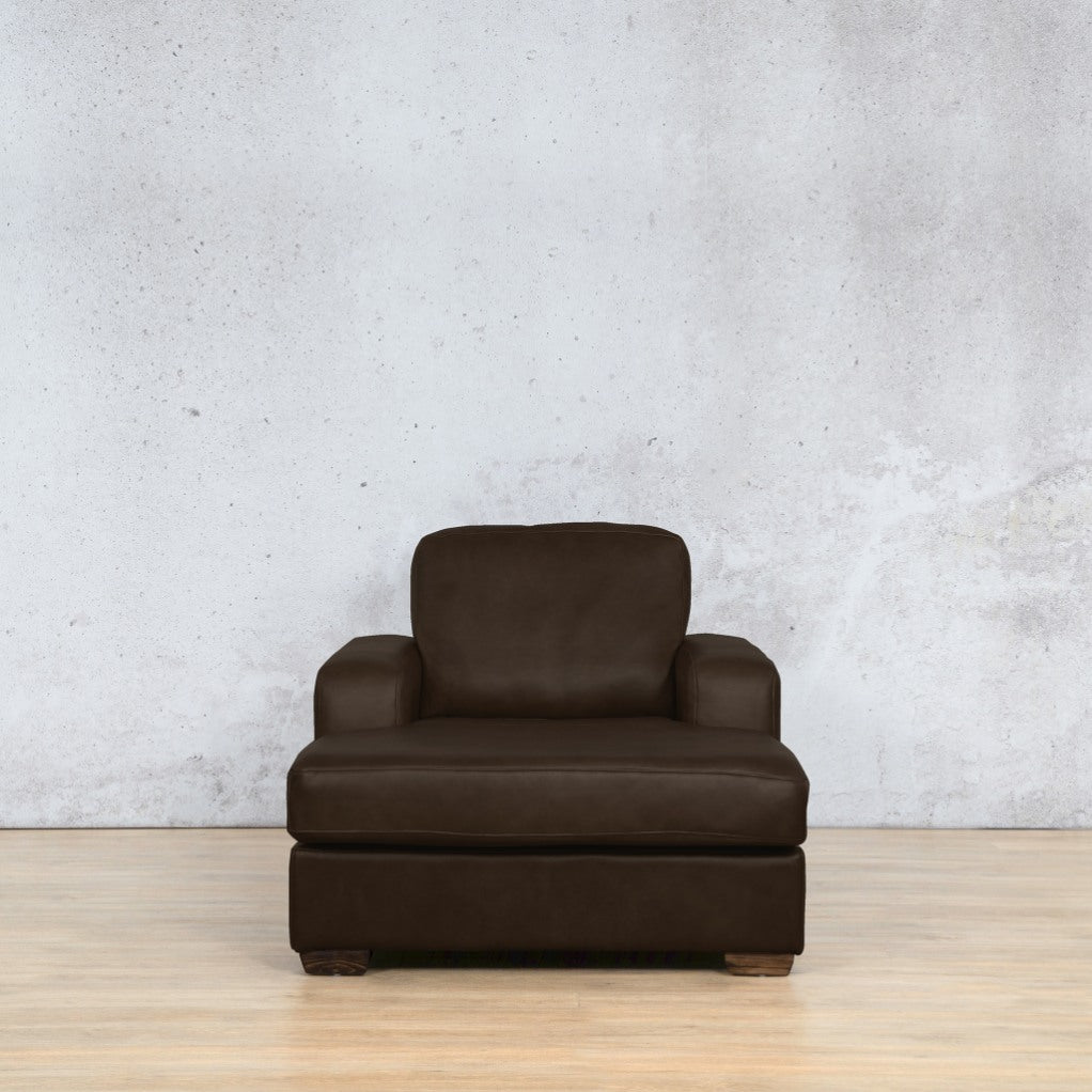 Stanford Leather Chaise - 2 Arms